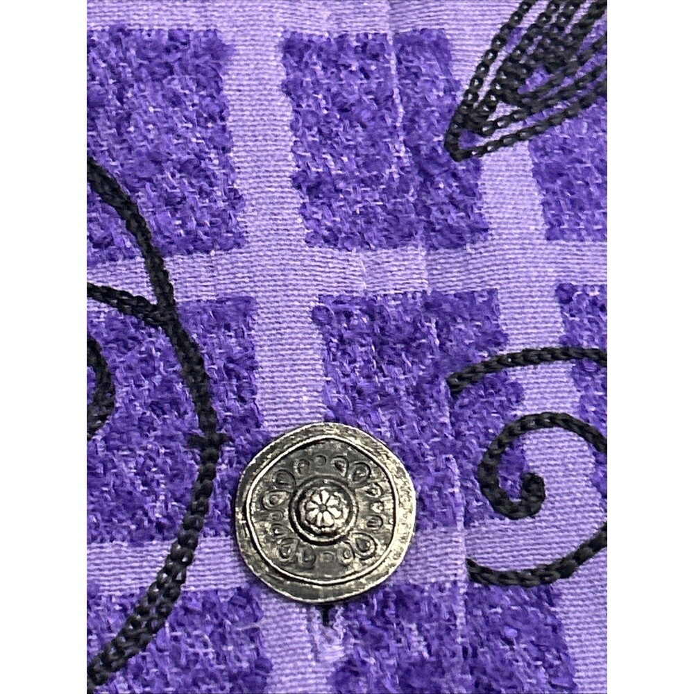 Vintage Alex Kim Women’s purple Button  Jacket, Beaded Embroidered Flowers Sz 1X - Picture 2 of 16